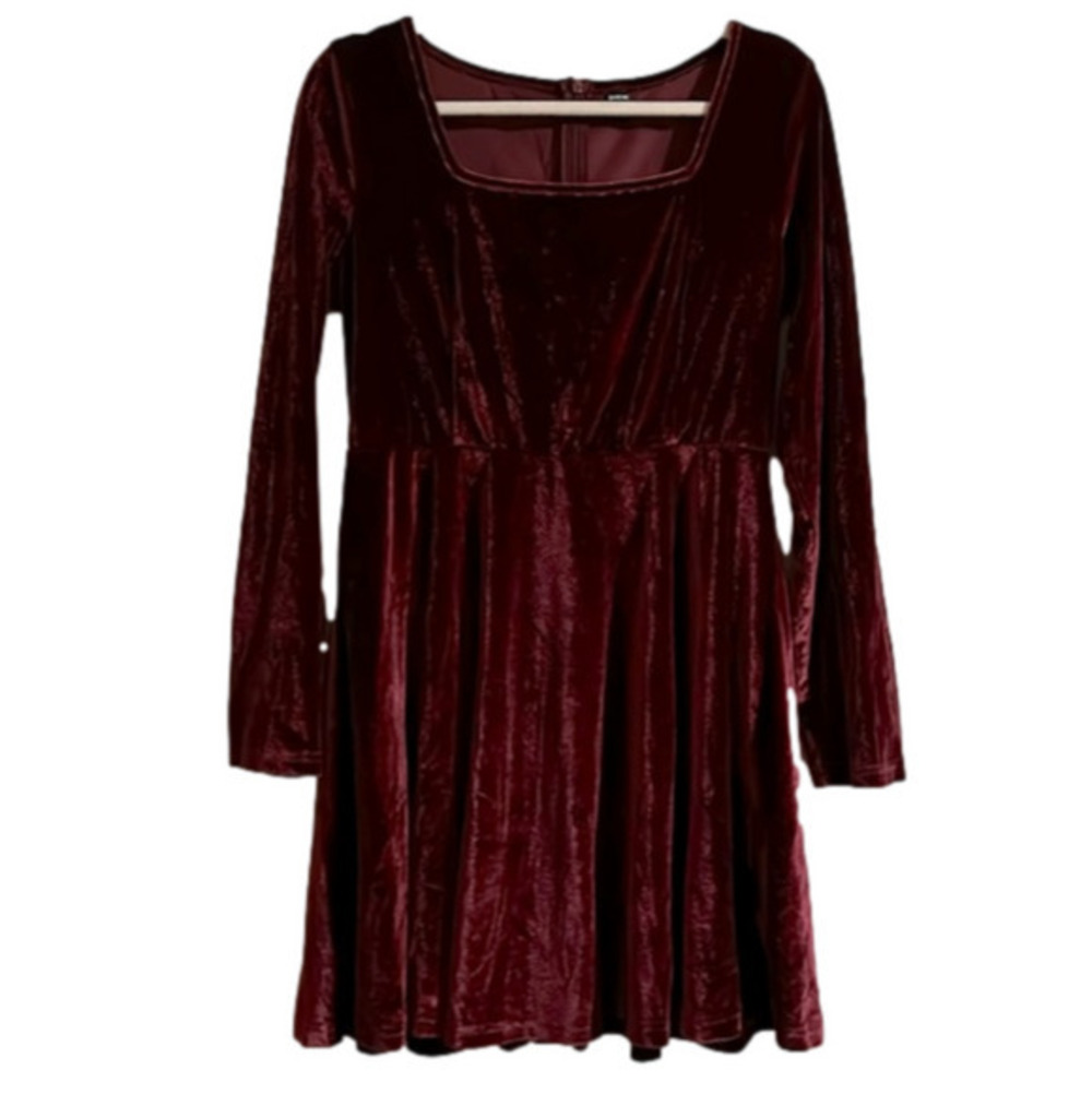 SHEIN red velvet dress NWOT